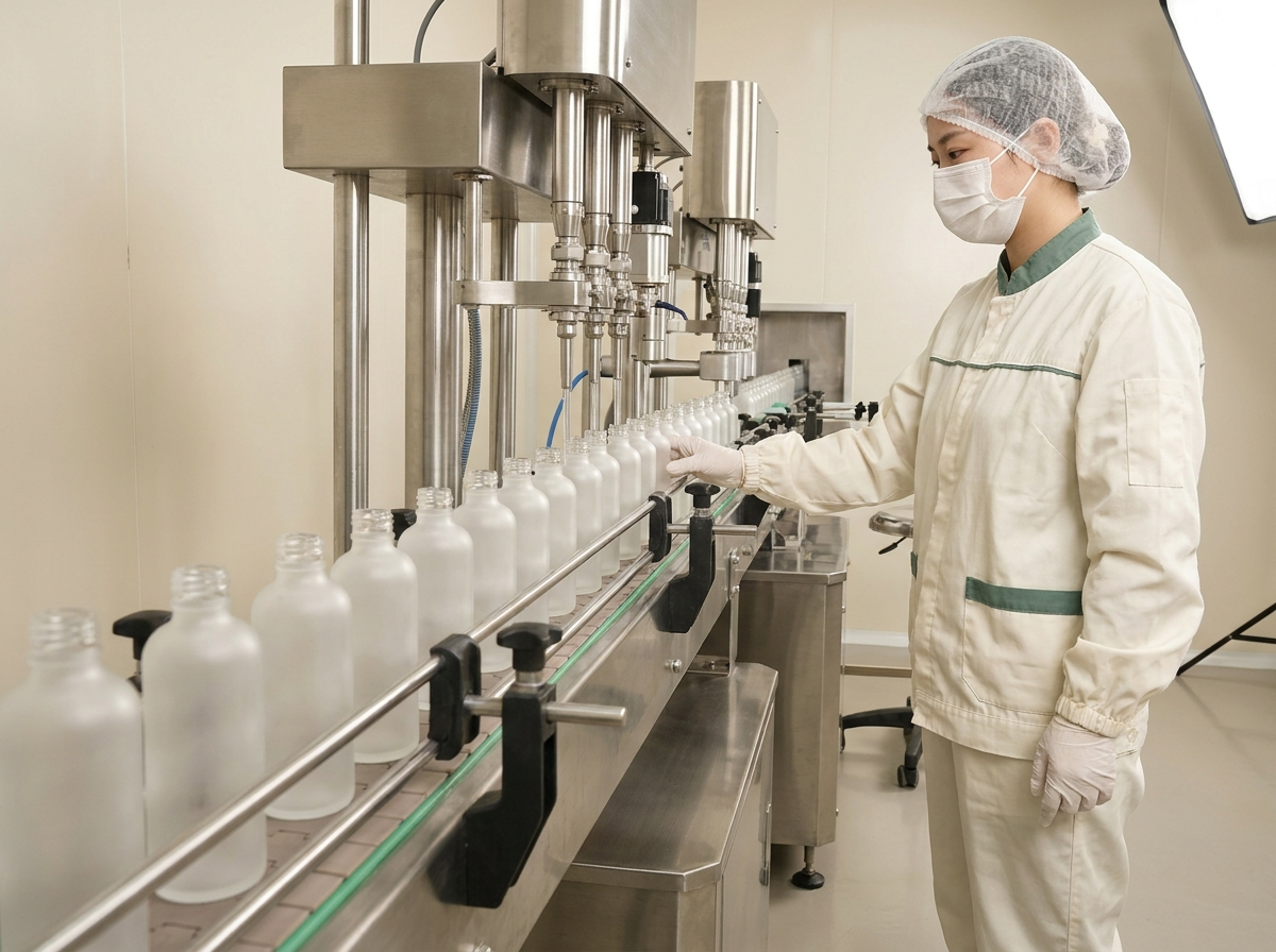 Cleanroom cosmetics filling production line