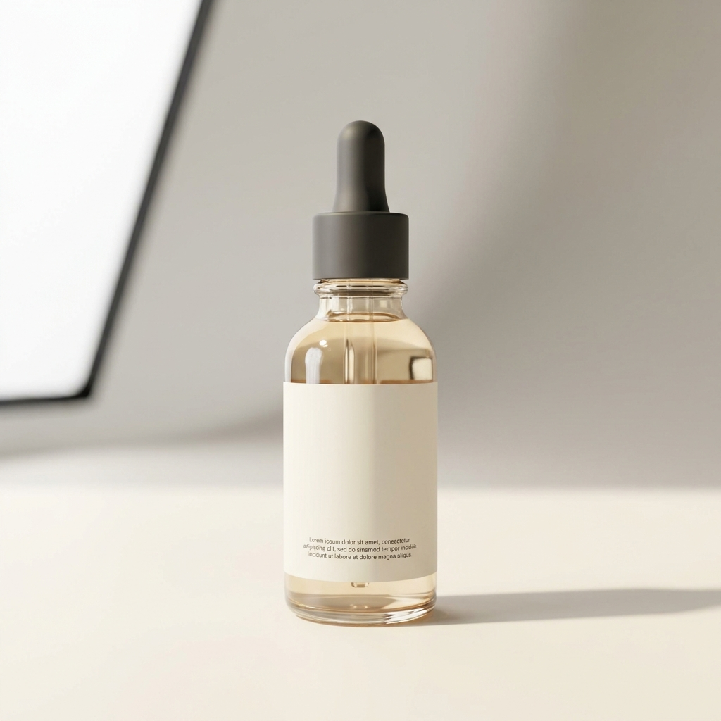Vitamin C serum bottle studio product shot